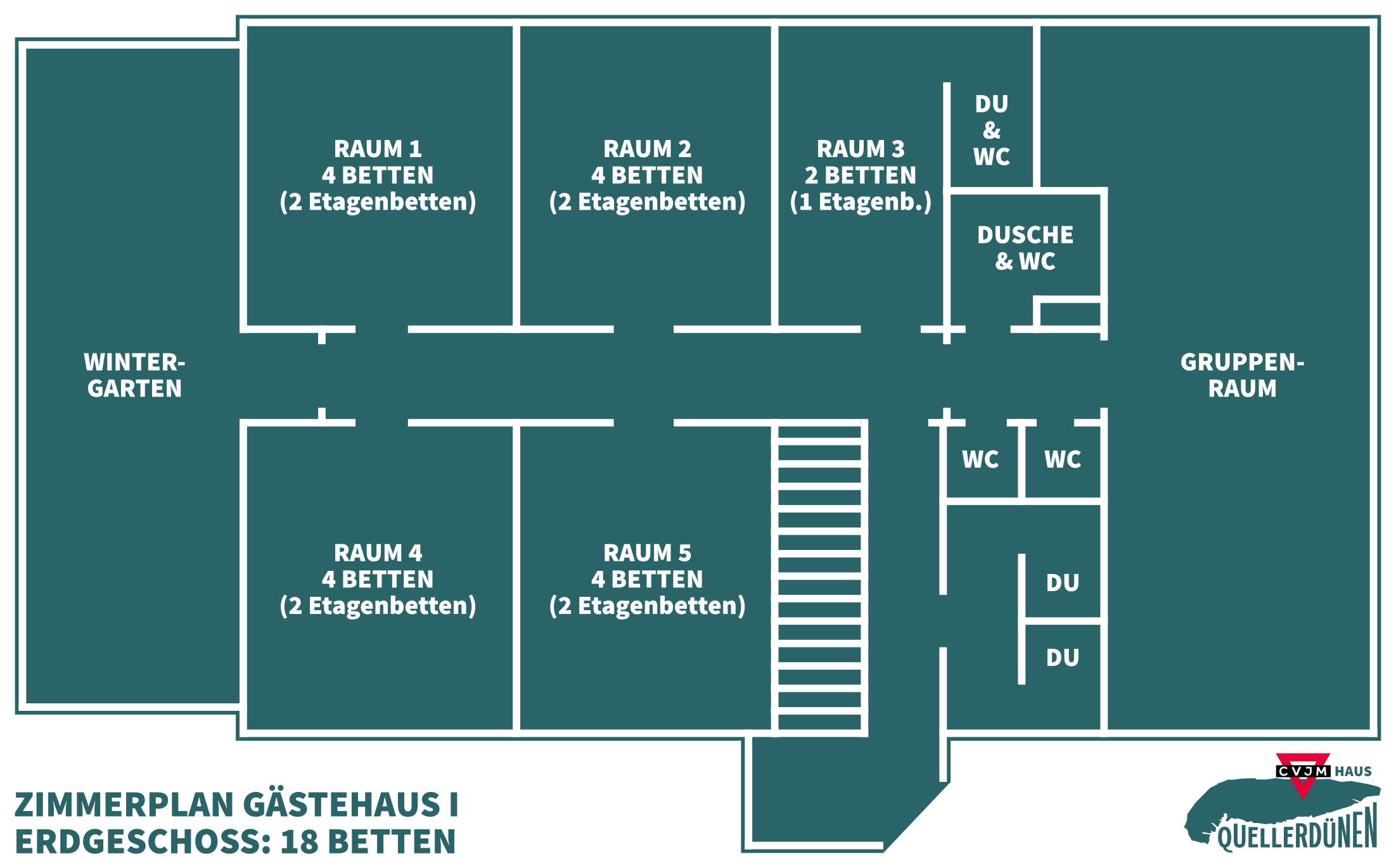 Zimmerplan des Gästehaus I Erdgeschoss